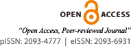 Open Access Open Access, Peer-reviewed Journal / pISSN:2093-4777 / eISSN : 2093-6931